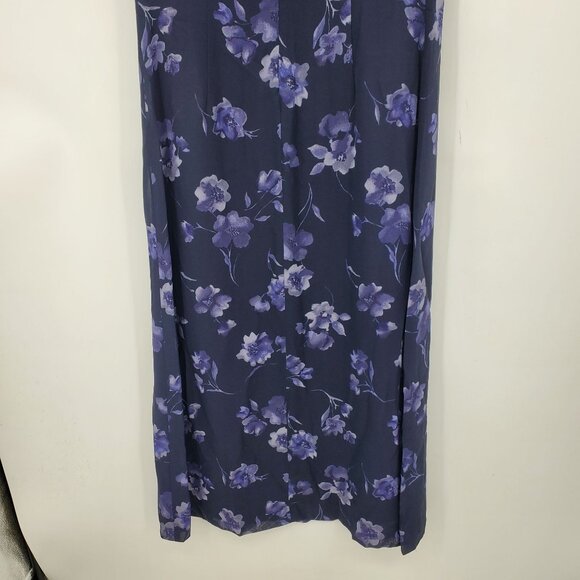 NWT Talbots Purple Floral Print Short Sleeved Maxi Long Dress Size 6 - Picture 7 of 12